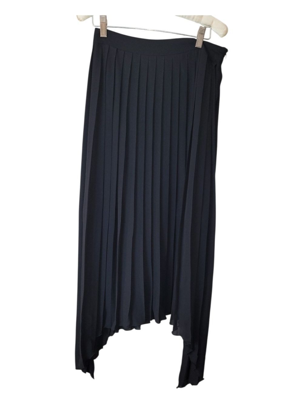 Kensie Long Black Handkerchief Hem Skirt M Whimsigoth Witchy Classic